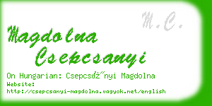 magdolna csepcsanyi business card